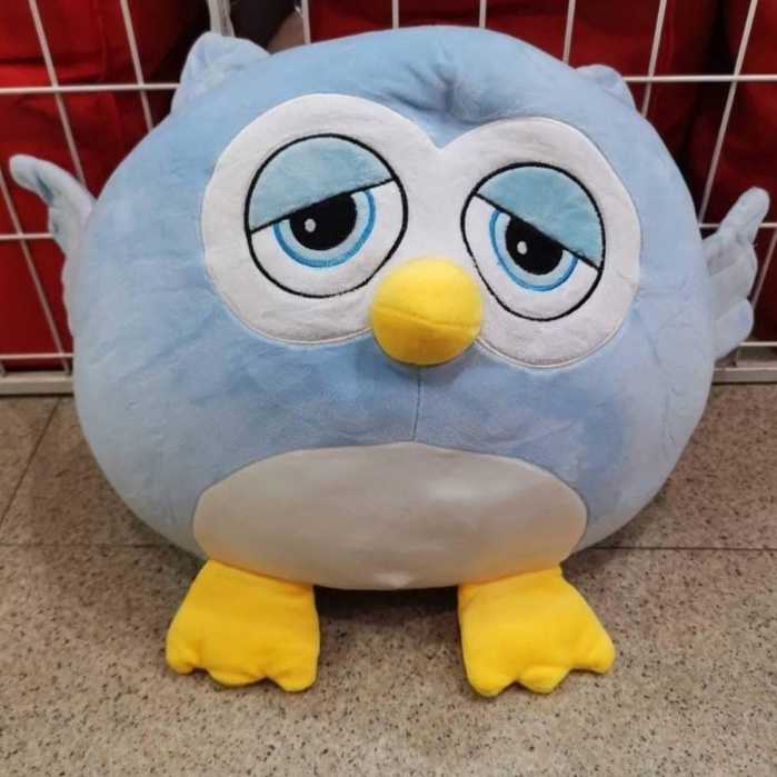 ตุ๊กตาหมอนผ้าห่ม นกอูกสีฟ้า ผ้าห่มขนาด3ฟุตสามารถแยกออกจากตุ๊กตาได้