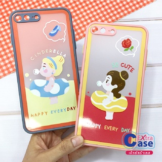 I6 I6PLUS I7PLUS  เคสมือถือขอบนิ่ม TPU พิมพ์ข้าง ด้านหลังขุ่นกันเลนส์กล้อง ลายการ์ตูน