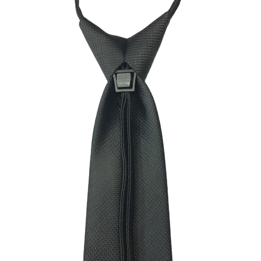 เนคไทสำเร็จรูปสีดำยี่ห้อ Quality เป็นผ้าคอตตอนอย่างดีขนาดกลาง 8 X 52 cm - รูปที่ 4