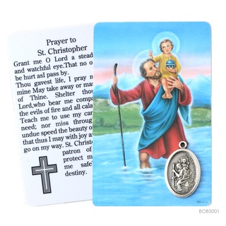 ที่คั่นหนังสือ ลาย St Cristopher St Benedictus พร้อมเหรียญ