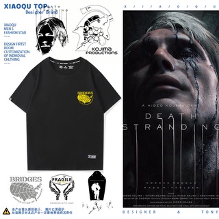 T-shirt  PS4 เกม Death Stranding Death Stranding Peripheral เสื้อยืดแขนสั้นชาย Kojima Studio ClothesS-5XL