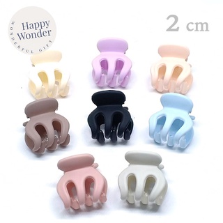 กิ๊บหนีบผม ขนาดเล็ก 2cm สีพาสเทล เนื้อด้าน ทรงกรงเล็บ หนีบแน่น แข็งแรง