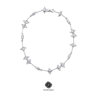 YOLWAREE - ARUN CHOKER สร้อยคอเงินแท้ ประดับเพชรคิวบิกเซอร์โคเนีย (The stones are Cubic Zirconia )