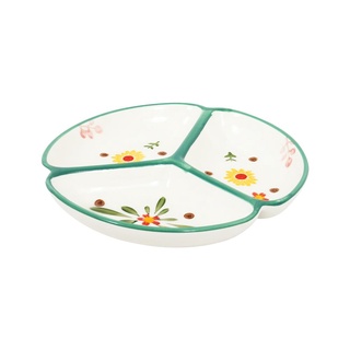 จาน PORCELAIN 3 ช่อง 8 นิ้ว KECH CHRYSAN3-COMPARTMENT PORCELAIN DIVIDED SERVING DISH KECH 8IN CHRYSAN