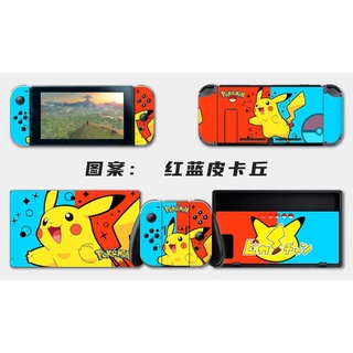 NINTENDO SWITCH : set แบบ sticker skin สติ๊กเกอร์ ติดเครื่อง กันรอย ลอกออกไม่ทิ้งคราบ joy con จอยคอน dock