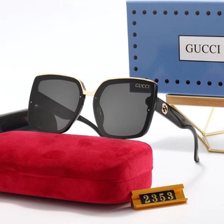 ใหม่ Gucci แว่นตากันแดด ทรงสี่เหลี่ยม หรูหรา สไตล์เรโทร แฟชั่นสําหรับผู้ชาย ผู้หญิง เหมาะกับการขับขี่ กลางแจ้ง uv400 2022