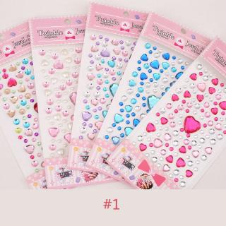 Acrylic Rhinestone Decorative Stickers Mobile Phone Stickers with Adhesive Crystal Diamond Stickers