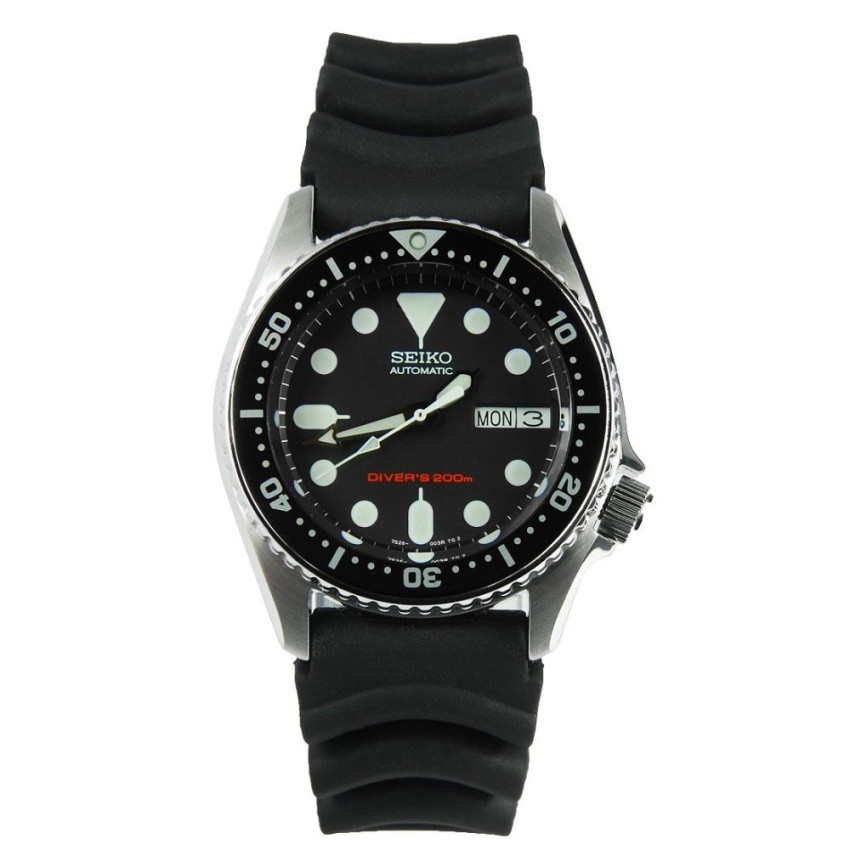 Seiko นาฬิกาข้อมือผู้ชาย Black Automatic Dive Watch SKX013K1