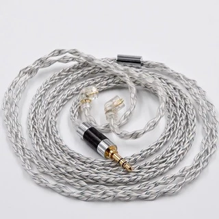 KZ Earphone Cable 8 Core Silver Blue Hybrid 784 cores Silver plated Upgrade Cable For KZ ZAX ZS10 PRO ZSN ZSX DQ6 CCA CSN TRN VX