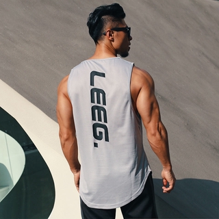 S-3XL เสื้อแขนกุดผู้ชาย เสื้อกล้าม Mens Fitness Training Tank Top Sleeveless Sports Singlet