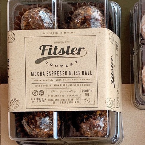 [เบาหวาน ทานได้] Fitster Bliss Ball Mocca บริสบอล ขนมคลีน รสมอคค่า เอสเพรสโซ่ แคลน้อย อิ่มนาน ไม่อ้วน 6 ลูก