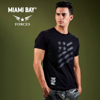 Miami Bay เสื้อยืด รุ่น Forces สีดำ