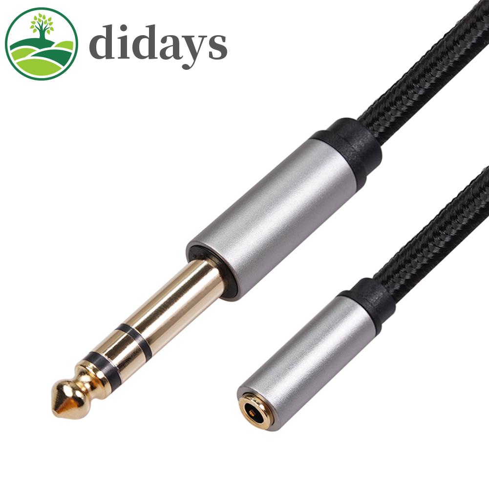 Didays สายเคเบิลเสียง ตัวผู้ 6.35 มม. เป็นตัวเมีย 3.5 มม. สําหรับอะแดปเตอร์หูฟัง กีตาร์ เปียโน