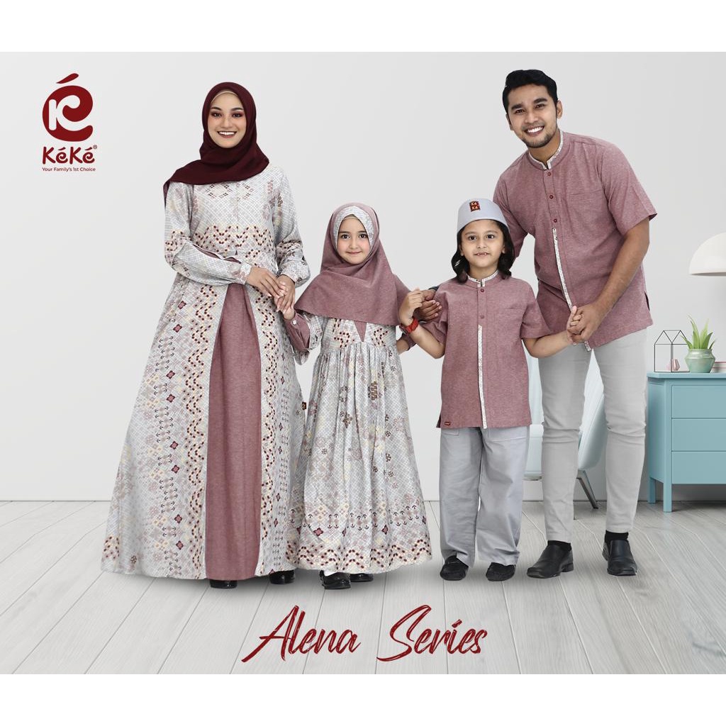 (Sarimbit Keke Alena Series Grey Merlot) ผู้ใหญ่ Gamis Keke GDSR H 2111 KDSR H 2111 GMSR H 2111 KPSR