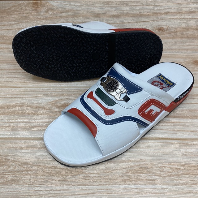 Taywan C&F 511 รองเท้าแตะสวม Size 40-45 สีขาวแดง/ดำฟ้า/ดำขาว ยสอ