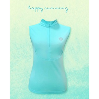 Happy Running Zip Neck Training Sleeveless : Soft mint