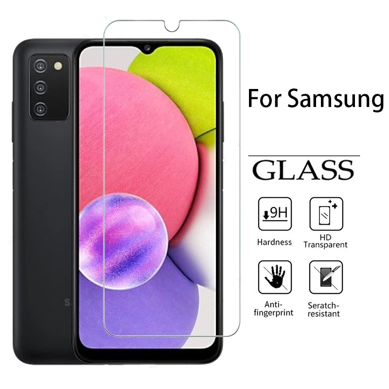ฟิล์มกระจกนิรภัยกันรอยหน้าจอสําหรับ Samsung Galaxy A16 A06 A55 A35 A54 A34 A25 A24 A52 A52s A32 A05 A05s A04 A04E A04s A03s A03 S24 S23 S21 FE A22 A15 A14 A13 A71 A51 A21S M14 A12 A11 A30s A30 A20 5G 4G 2024