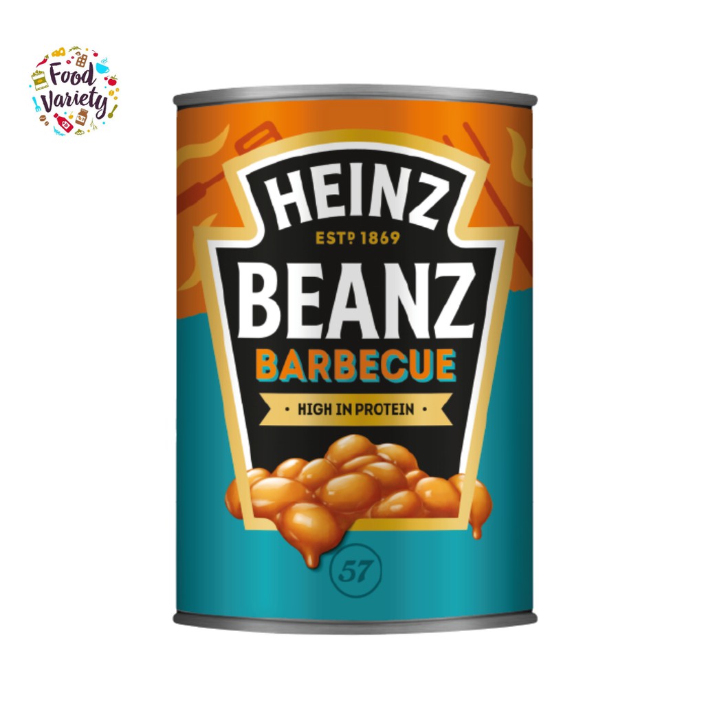 Heinz Beanz Barbecue 390g ไฮนส์ ถั่วอบรสบาร์บีคิว 390กรัม