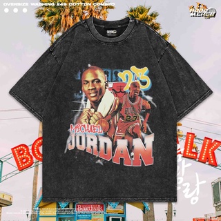 คอลูกเรือSPORTS STARเสื้อยืด พิมพ์ลาย Michael JORDAN OVERSIZE WASHING สําหรับผู้ชาย | เสื้อยืด ซักได้ | เสื้อยืด สไตล์วิ