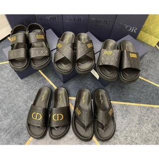 รองเท้าแตะ Dior men sandal ผู้ชาย สีดำ สีขาว มีหลายแบบ หนังแท้