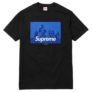 Spot supreme Seven Samurai Tee joint short-sleeved seven Samurai men and women tide brand casual T-shirtสไตล์อินS-5XL