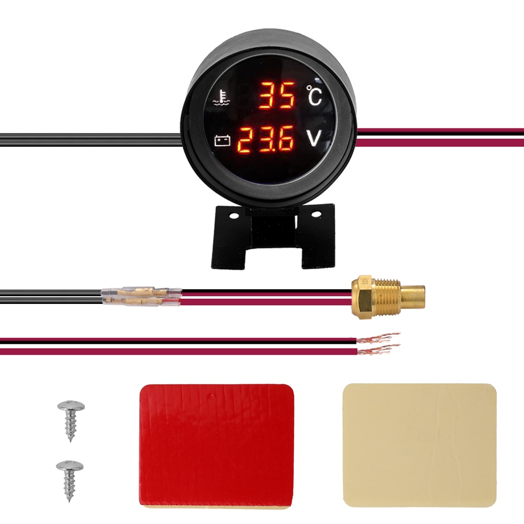 ラッピング無料】 送料無料Cllena Digital Voltmeter Temperature Gauge 2 in 1 Voltage Temp  LED Display 好評販売中 tronadores.com