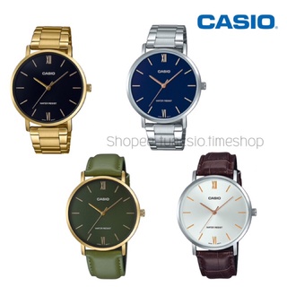 นาฬิกา CASIO รุ่น MTP-VT01 นาฬิกาผู้ชาย ของแท้ ทรงเรียบๆ แบนๆ ตัวใหม่