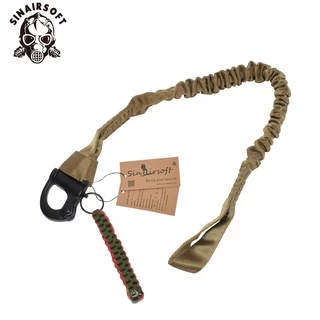 Sinairsoft Outdoor Mountaineering Camping ร่มเชือกสลิงยุทธวิธีมัลติฟังก์ชั่นความปลอดภัย Lanyard Rescue Sling