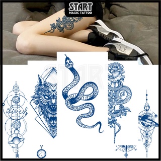 【Start Magic Tattoo】ใหม่ สติกเกอร์รอยสักชั่วคราว กึ่งถาวร กึ่งถาวร 2 สัปดาห์ ติดทนนาน ถึง 15 วัน กันน้ํา 180 มม.*100 มม.