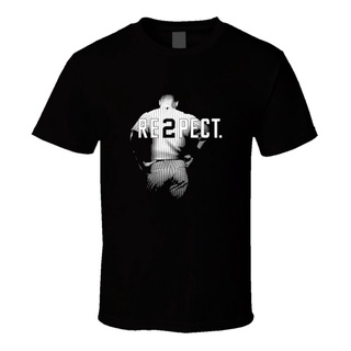 Gildan เสื้อยืด ผ้าฝ้าย พิมพ์ลาย Derek Jeter Respect New York คุณภาพสูงS-5XL