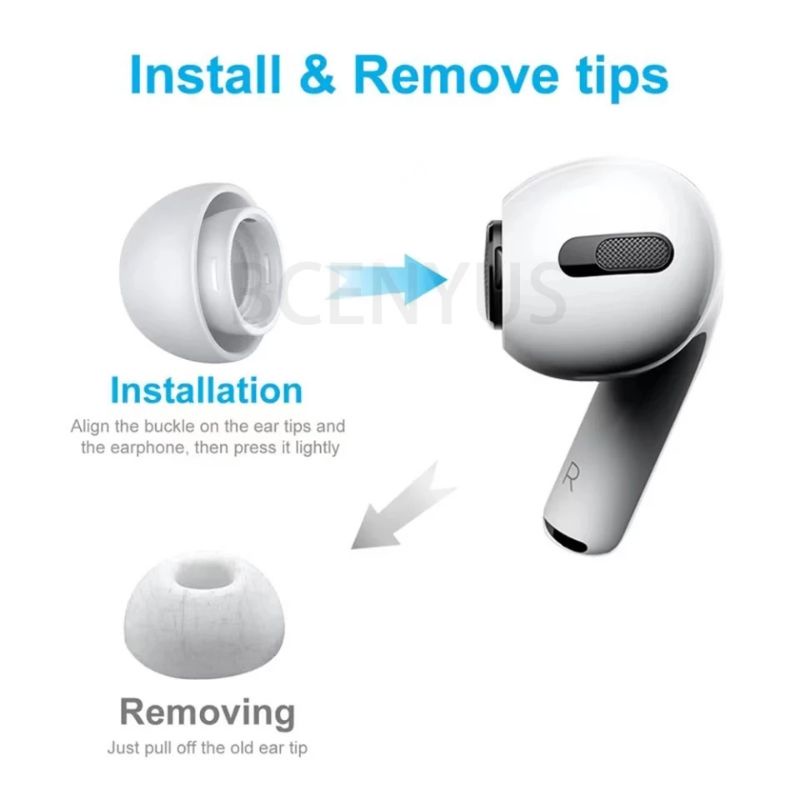 (1 set / 1 size =2ชิ้น พร้อมกล่องเก็บ)ซิลิโคนหูฟัง A i r P o d s P r o นิ่ม กระชับ เปลี่ยนแทนของเดิมได้เลย