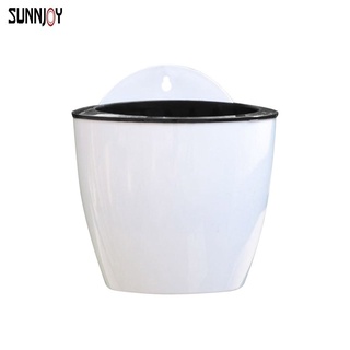 【Ready Stock】1pcs Self Watering Flower Pot Wall Hanging Plant Pot Resin Plastic Planter Durable For Garden Balcony玫瑰/see