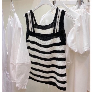 IN STOCK พร้อมส่ง striped tank top