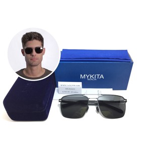 แว่นกันแดด MYKITA รุ่น FLAX MH1 Black/Pitch Black เลนส์สีดำ น้ำหนักเบาพิเศษ ขาแว่นตาไร้น็อต พร้อมกล่องอุปกรณ์ครบเซ็ต