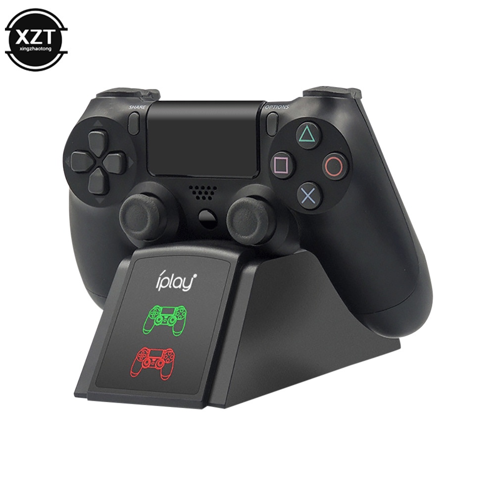 แท่นชาร์จเกมแพดบลูทูธไร้สาย แบบสองที่นั่ง สําหรับ PS4 slim pro