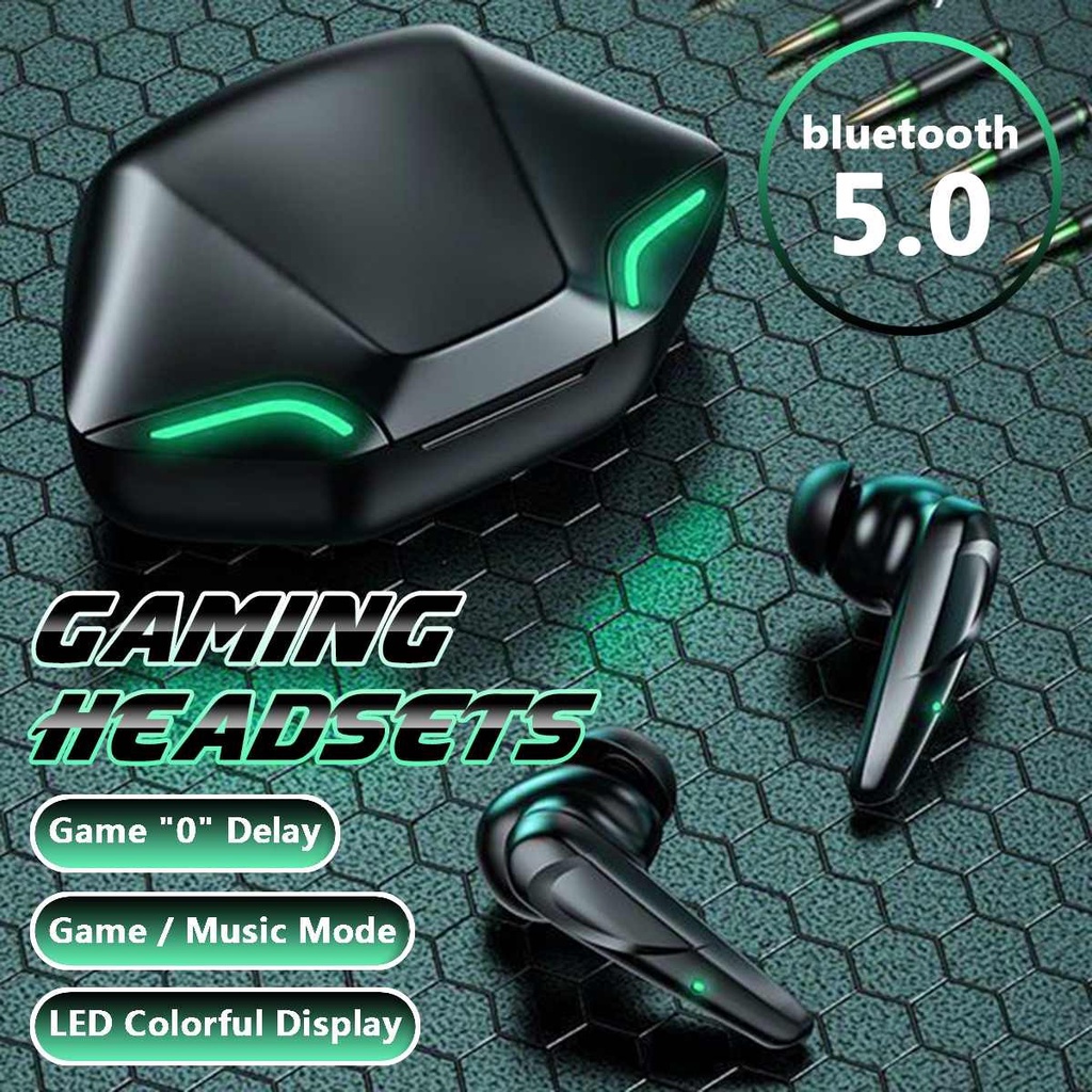 G11 TWS หูฟังเล่นเกมบลูทูธไร้สาย V5.0 HIFI ตัดเสียงรบกวน ชาร์จได้ #8