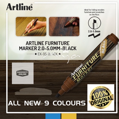 [DOSSVETT] Artline Furniture Marker สําหรับตู้ kayu papan สีน้ําตาลสําหรับเฟอร์นิเจอร์ touch-up เปลี