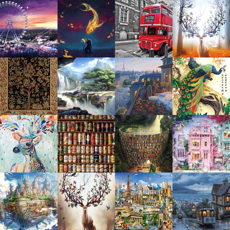 (พร้อมส่ง) จิ๊กซอว์ 1000 ชิ้น ชนิดหนาพิเศษ ขนาด75x50cm Jigsaw Puzzle สำหรับวัยรุ่นและผู้ใหญ่ งานอดิเรก – โปรปัง