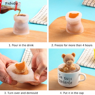 Fidvdo New Bear Chocolate Silicone Mold Ice Cube Mold Silicone Kitchen Baking Accessoy TH