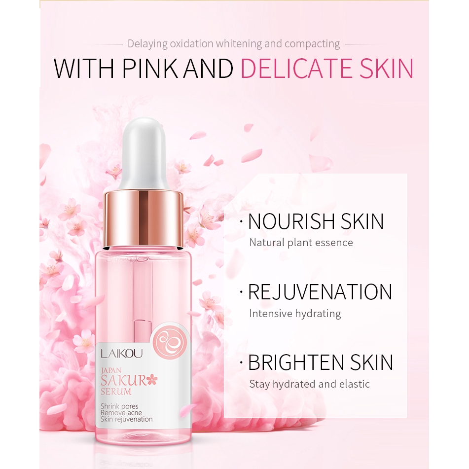 LAIKOU Cherry blossoms Eye Cream Sakura Face Serum Reduce Wrinkle Anti