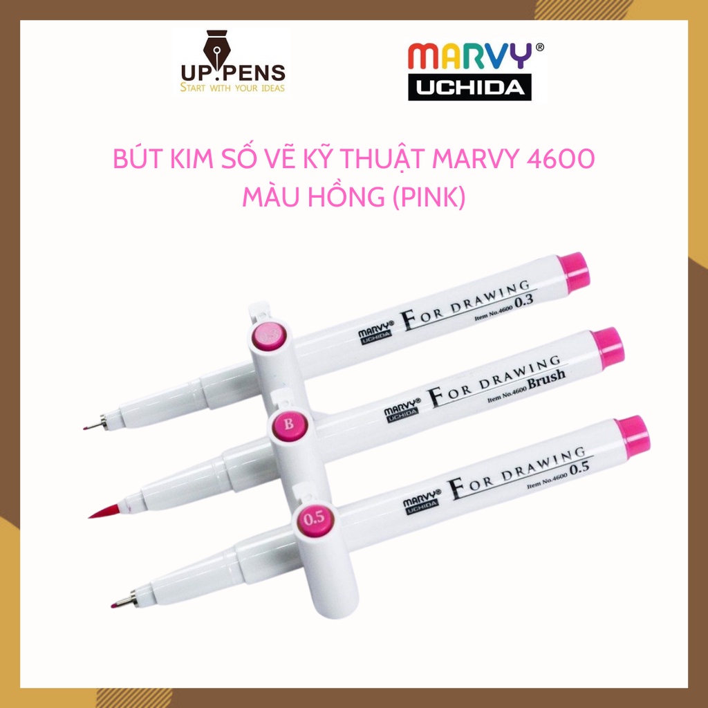 MARVY For Drawing 4600 Technical Drawing Digital Needle Pen – สีชมพู