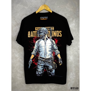 Pubgเสื้อยืดสีดำสกรีนลายBT153