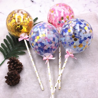 ลูกโป่งตกแต่งเค้ก พร้อมก้านเสียบขนาด 5นิ้ว (11cm)