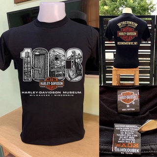 เสื้อยืด Harley Harley-Davidson Cotton ผ้าบาง ใส่สบาย สไตล์วินเทจ เสื้อยืดลําลองสําหรับผู้ชายผ้าฝ้ายแขนสั้นครึ่งแขน