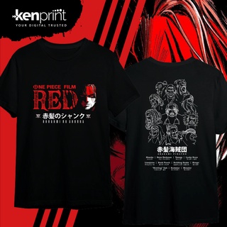 ✔☞▷[S-5XL]เสื้อยืดวันพีช FILM: RED AKAGAMI NO SHANKS VER. 2 | ไม่ใช่ทางการ | เสื้อเชิ้ต One Piece | ผ้าฝ้ายพรีเมี่ยมยุค