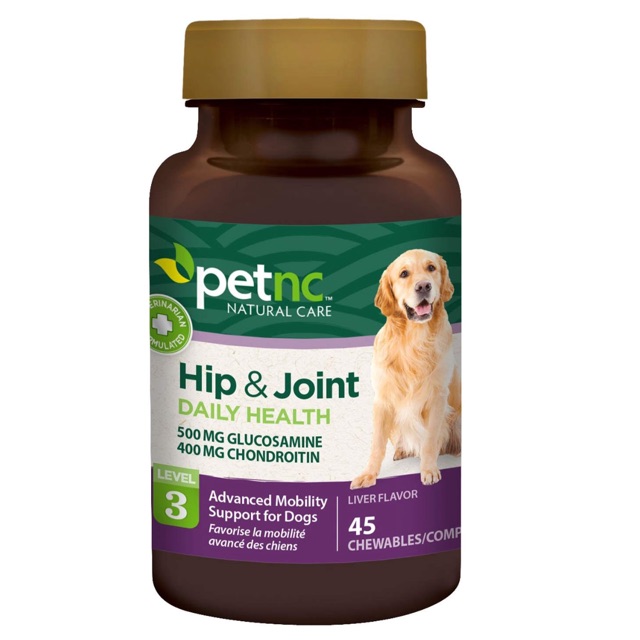 Petnc Hip & Joint (Level 3) บำรุงข้อสุนัขแก่ สุนัขข้อเสื่อม ป้องกันโรคข้อ (45 เม็ด) รสตับ