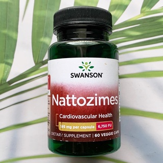 นัตโตะ ถั่วเน่าญี่ปุ่น Nattozimes 195 mg 6750 Fu 60 Veg Capsules (Swanson®)