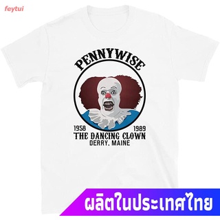 แขนสั้นcrew neck DC ภาพยนตร์อเมริกัน การ์ตูนดีซีอเมริกัน คนร้าย ตัวตลก Pennywise The Dancing Clown - 80s Movie Sh