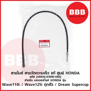 สายไมล์ สายวัดความเร็ว แท้ ศูนย์ HONDA สำหรับมอเตอร์ไซค์ HONDA รุ่น WAVE 110 i เวฟ 110i ทุกปี WAVE 125i ปลาวาฬ DREAM-i