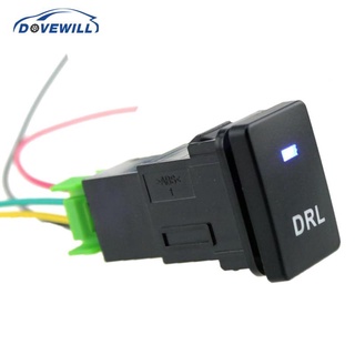 Dovewill ปุ่มกดสวิตช์ไฟ Drl 12V 4 ขั้ว สําหรับ Toyota Camry Rav4 4Runner